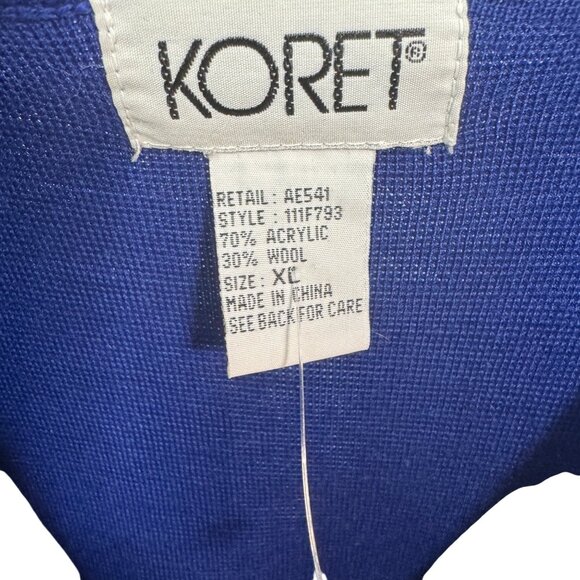Koret Womens Size XL Blue Embellished Knit Vest Wool Blend - Picture 5 of 6